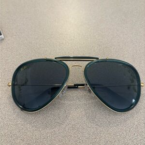 Ray-Ban Green and Gold Aviator Sunglasses